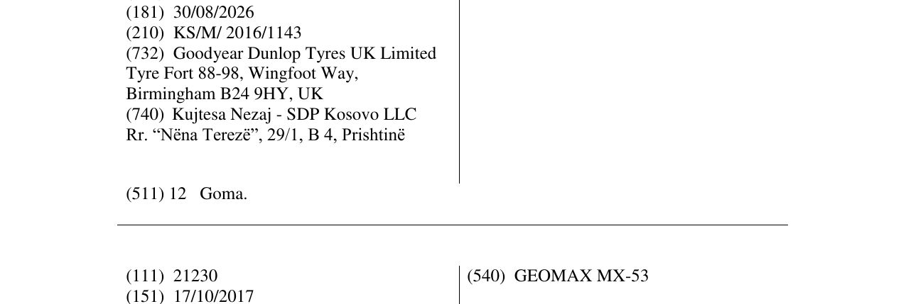 Zëri i markës GEOMAX MX-33 në buletin