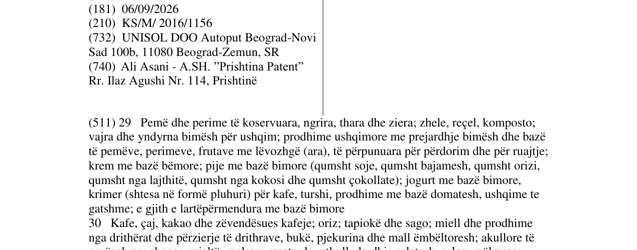 Zëri i markës PLANTINO në buletin