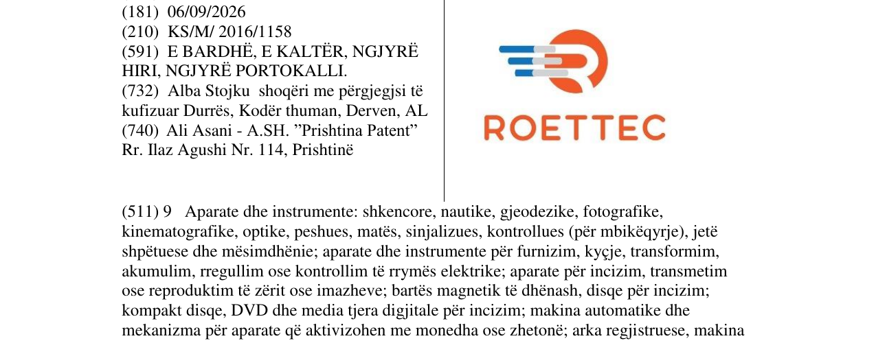 Zëri i markës ROETTEC në buletin