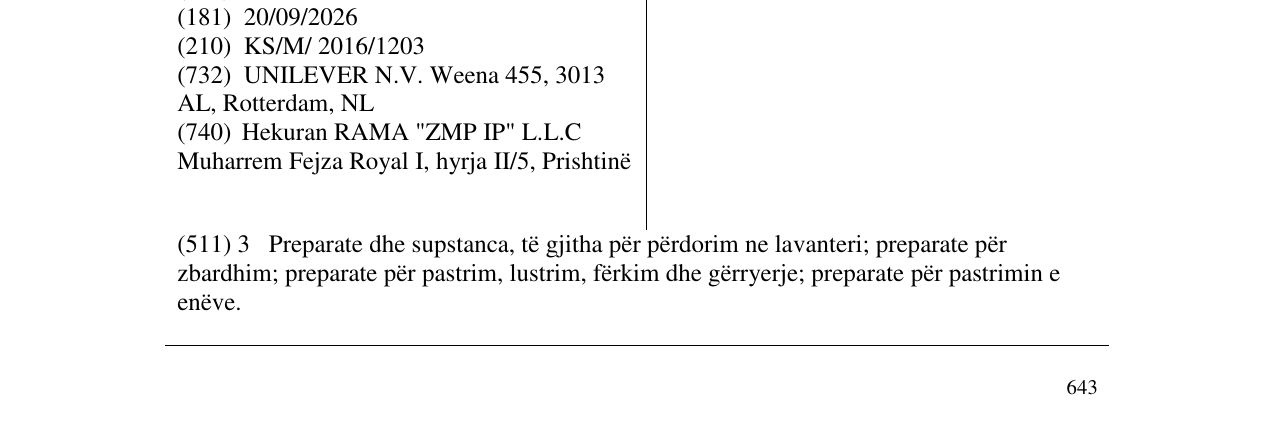 Zëri i markës HYDROFILM në buletin