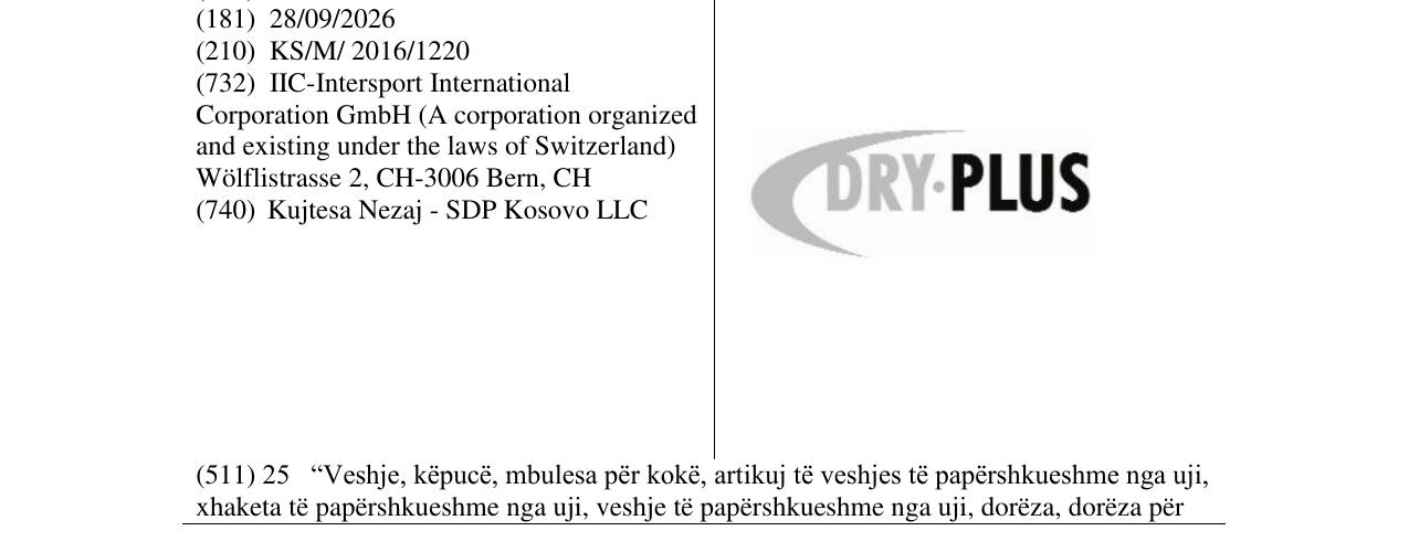 Zëri i markës DRY.PLUS në buletin