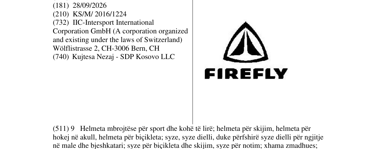 Zëri i markës FIREFLY në buletin