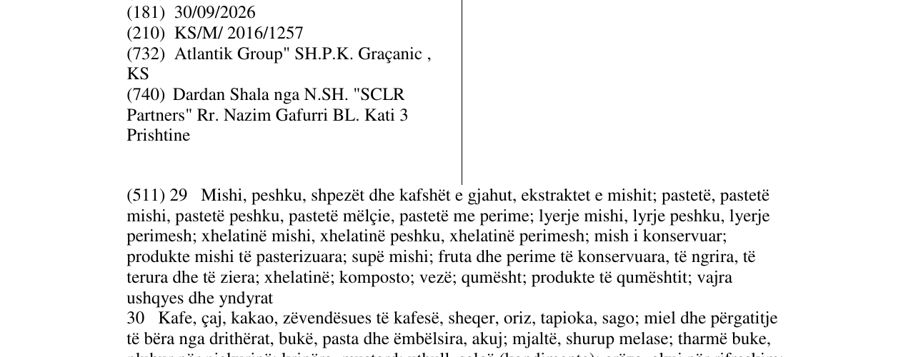 Zëri i markës PERFETTO në buletin