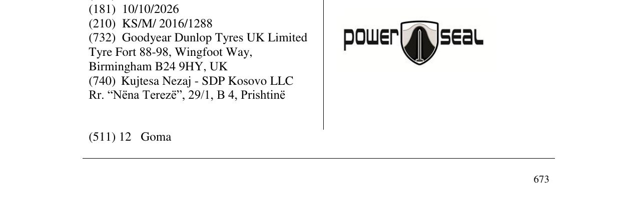Zëri i markës power seal në buletin