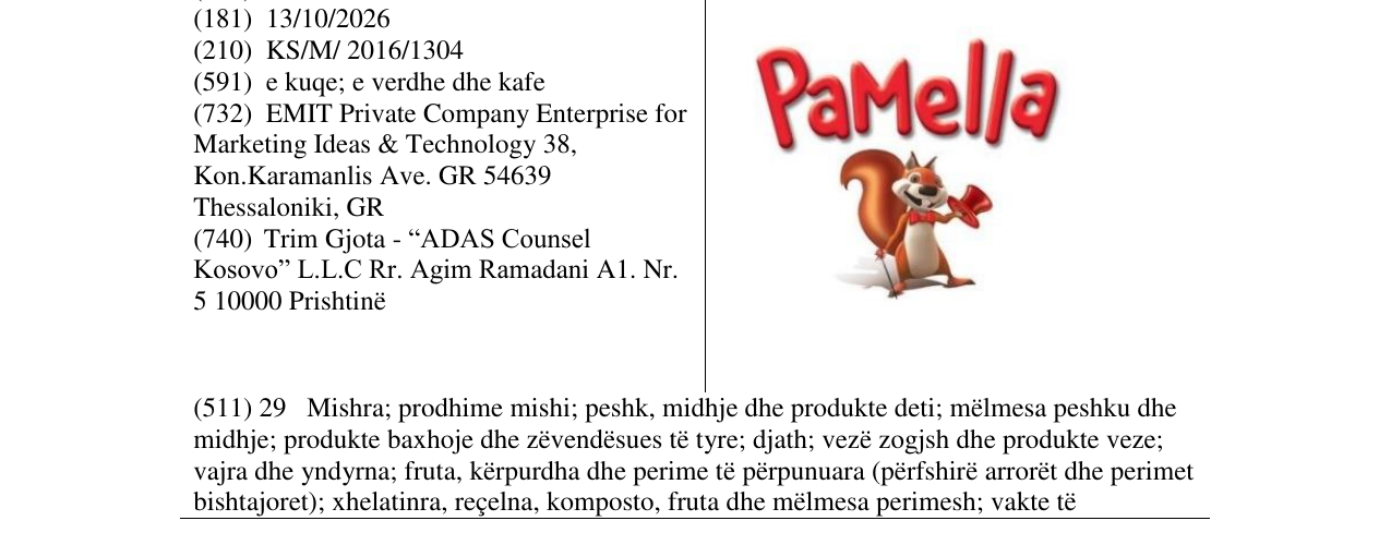 Zëri i markës PaMella në buletin