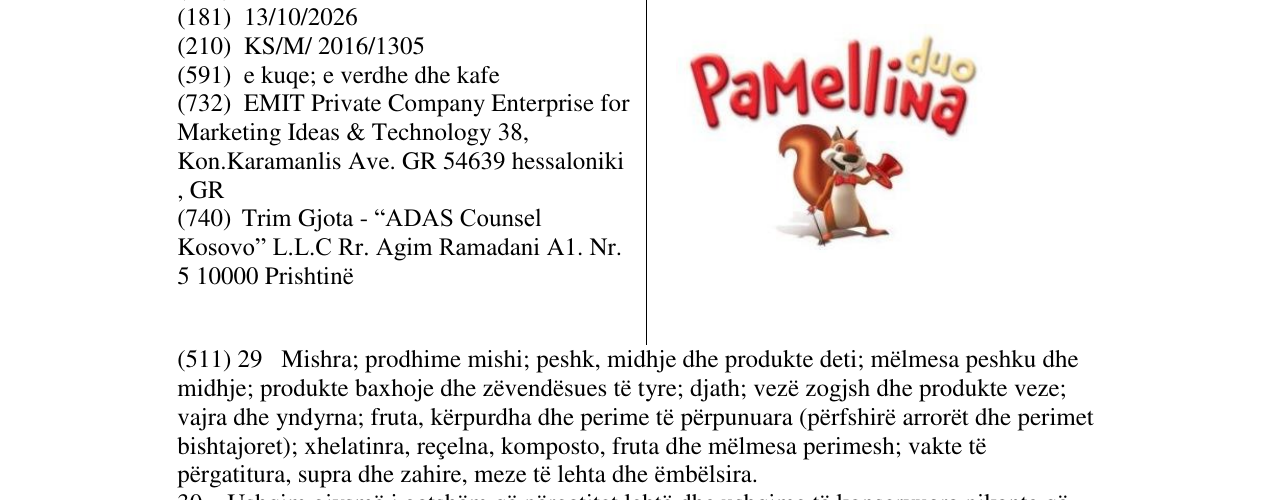 Zëri i markës PaMelliNa duo në buletin
