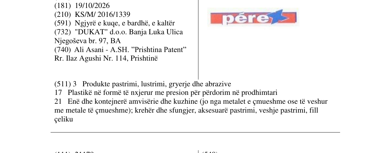 Zëri i markës perex në buletin