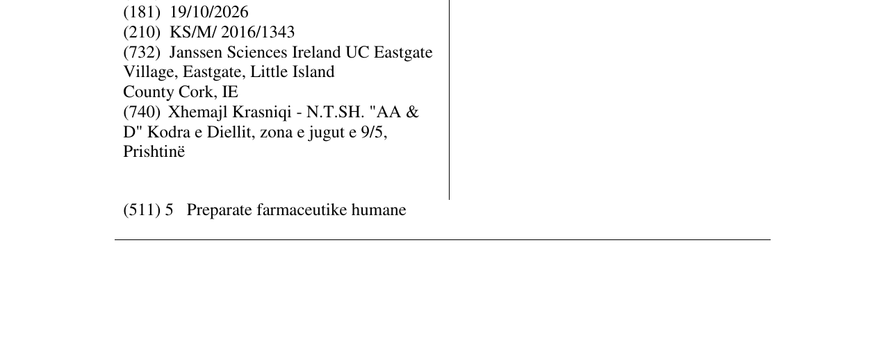 Zëri i markës SYMTUZA në buletin