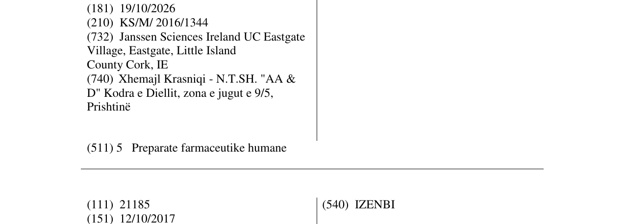 Zëri i markës ENSEMBYS në buletin