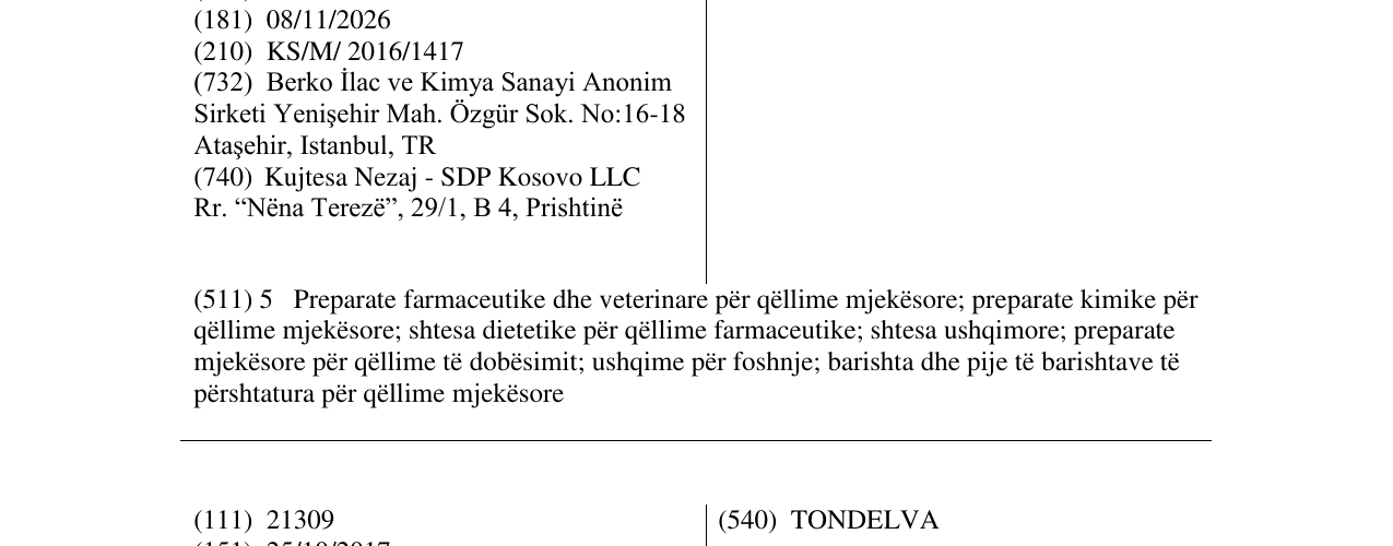 Zëri i markës suljel në buletin