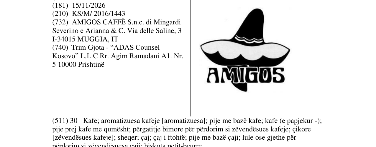 Zëri i markës AMIGOS në buletin