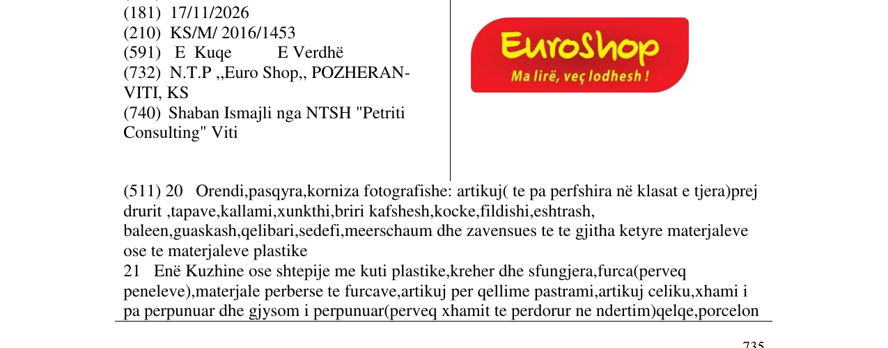 Zëri i markës Euroshop Ma lire,veç lodhesh! në buletin