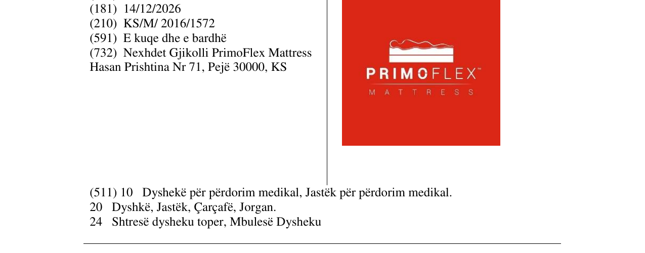 Zëri i markës PRIMOFLEX në buletin