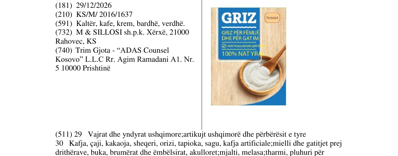 Zëri i markës GRIZ në buletin