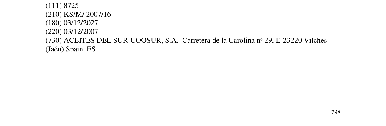 Zëri i markës LA ESPANOLA në buletin