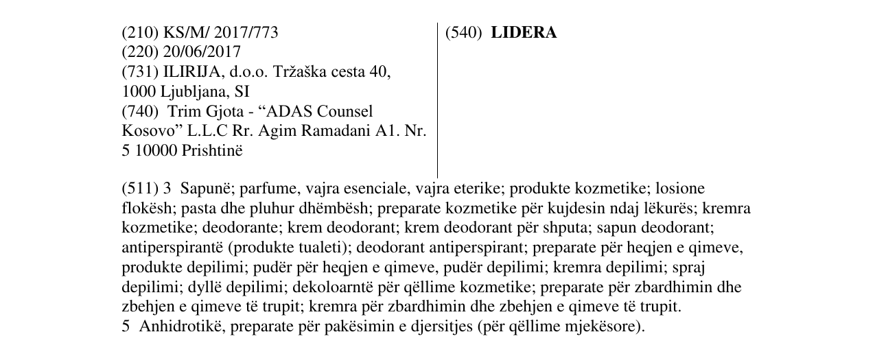 Zëri i markës LIDERA në buletin