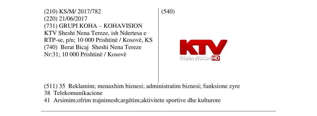Zëri i markës KOHAVISION HD në buletin