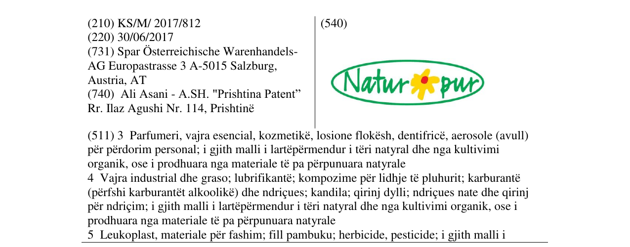 Zëri i markës Markë figurative në buletin