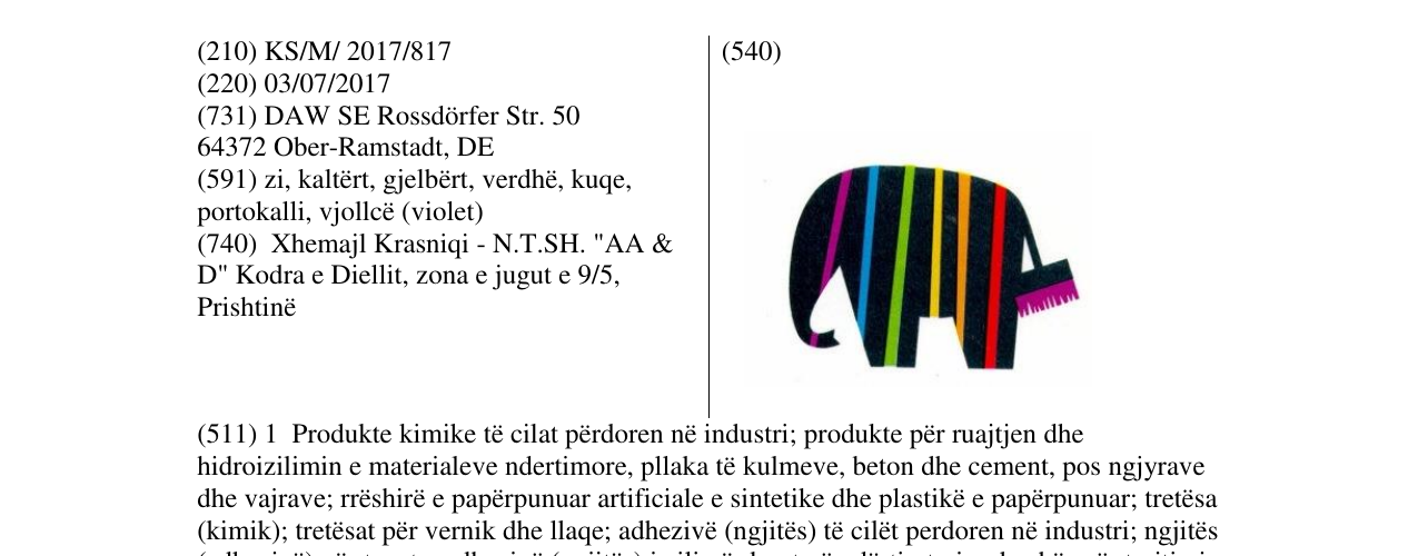 Zëri i markës Markë figurative në buletin