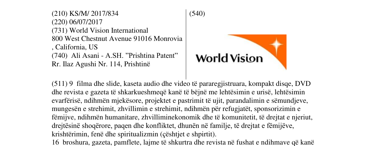 Zëri i markës World Vision në buletin
