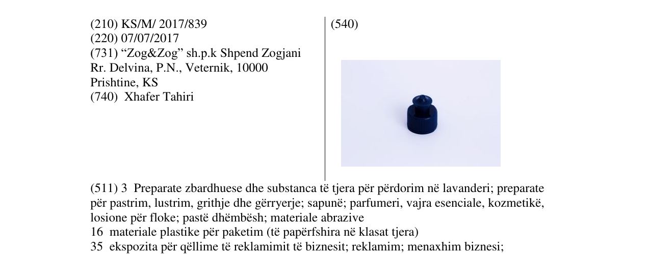 Zëri i markës Markë figurative në buletin