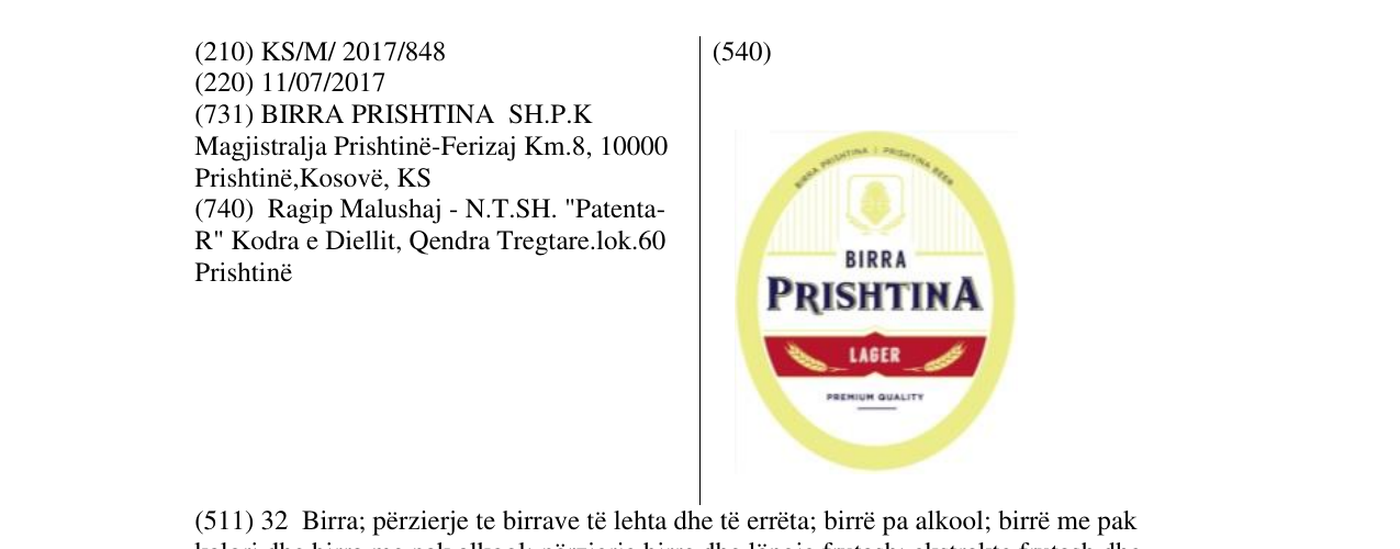 Zëri i markës Markë figurative në buletin