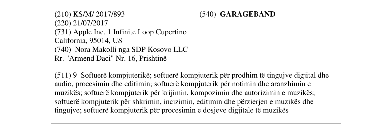 Zëri i markës GARAGEBAND në buletin