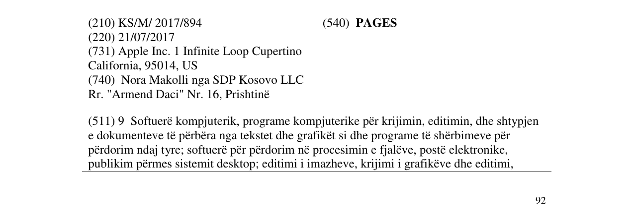 Zëri i markës PAGES në buletin