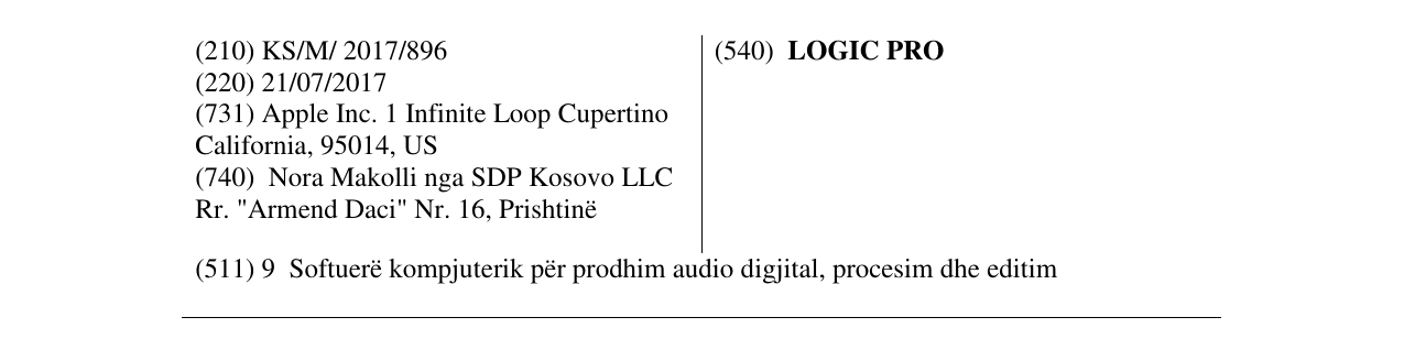 Zëri i markës LOGIC PRO në buletin