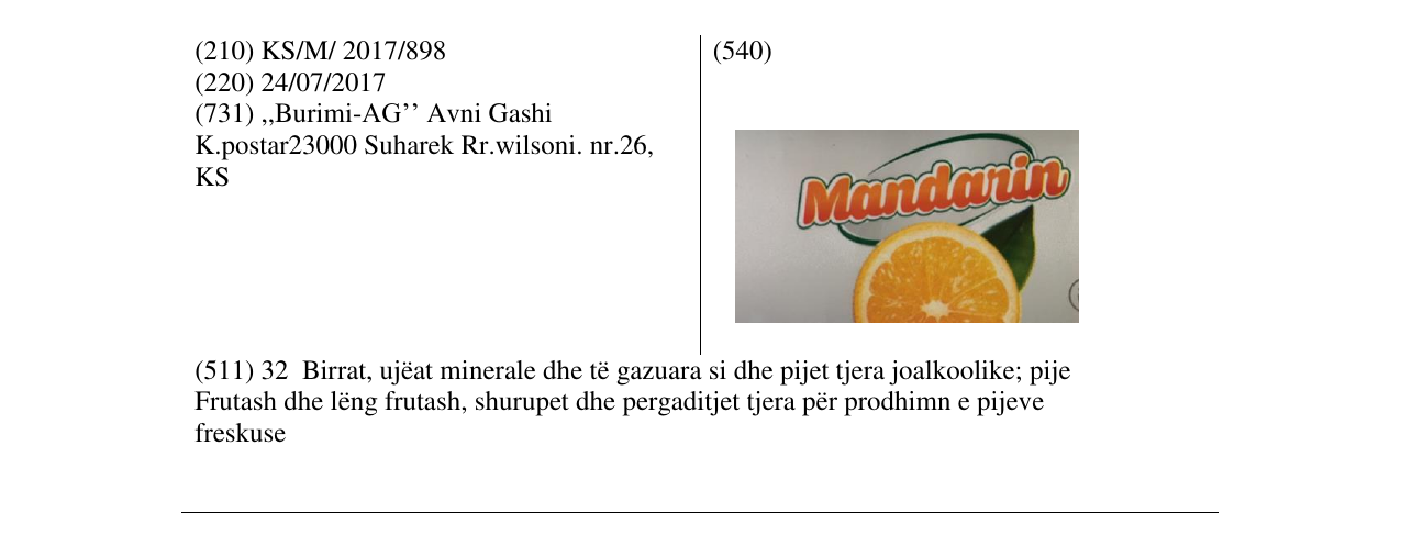 Zëri i markës Markë figurative në buletin