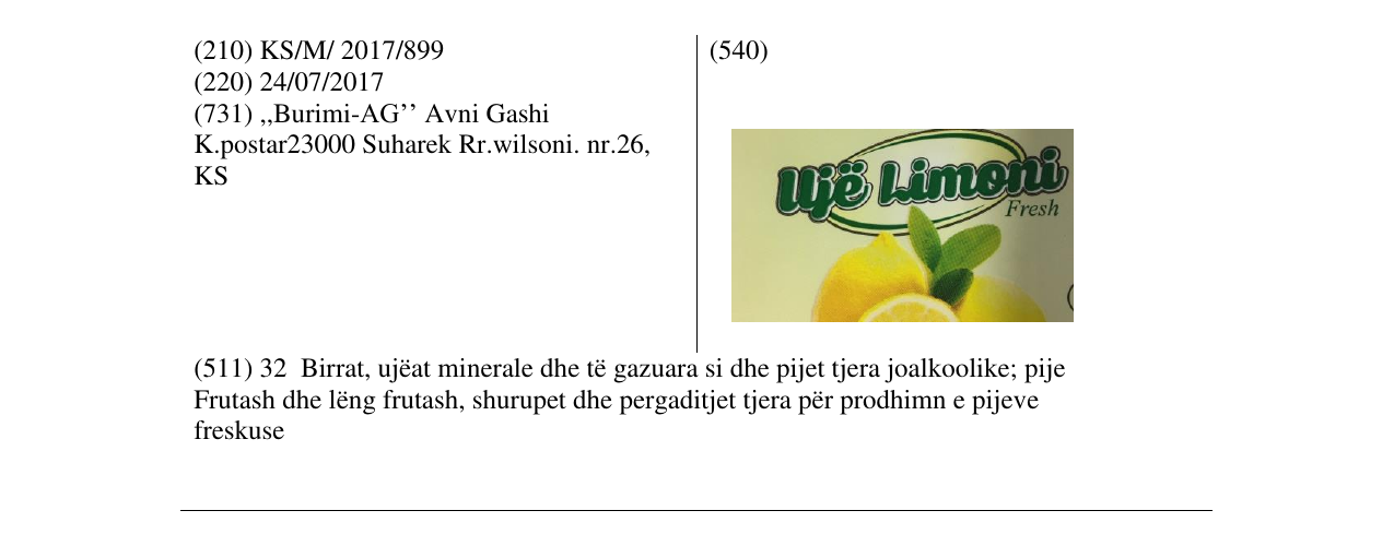 Zëri i markës Markë figurative në buletin
