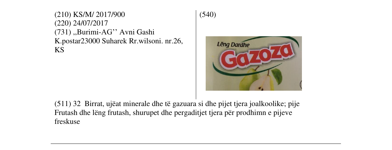 Zëri i markës Markë figurative në buletin