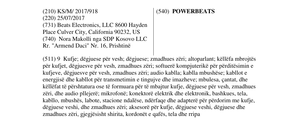 Zëri i markës POWERBEATS në buletin