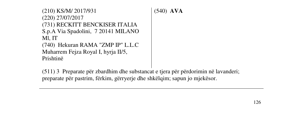 Zëri i markës AVA në buletin