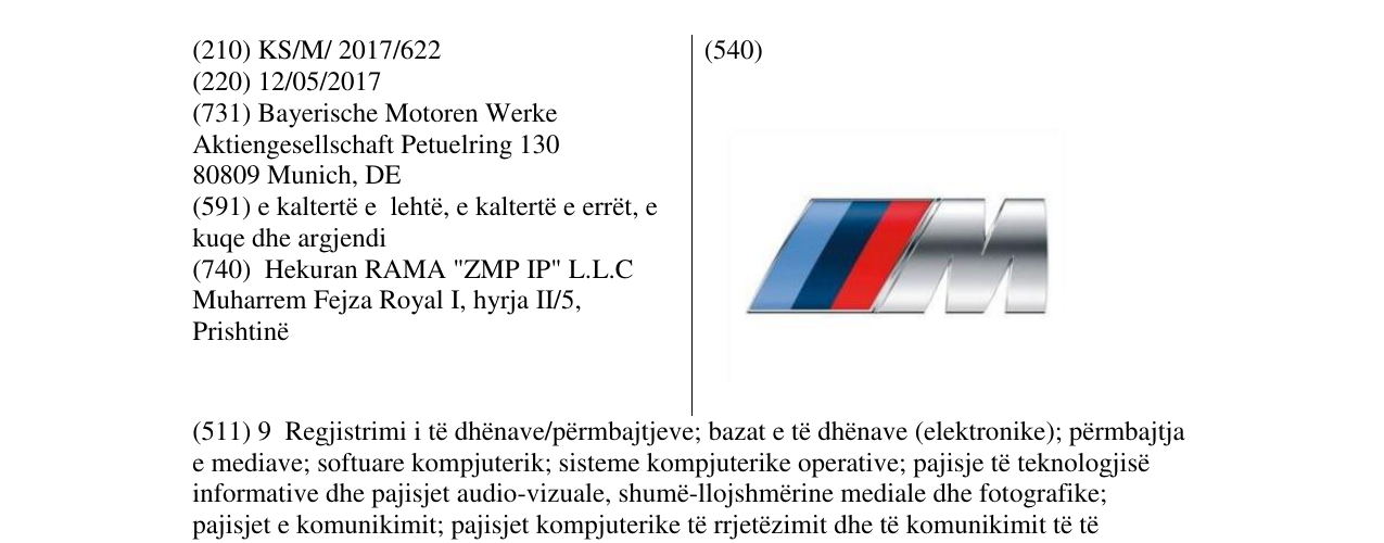 Zëri i markës Markë figurative në buletin