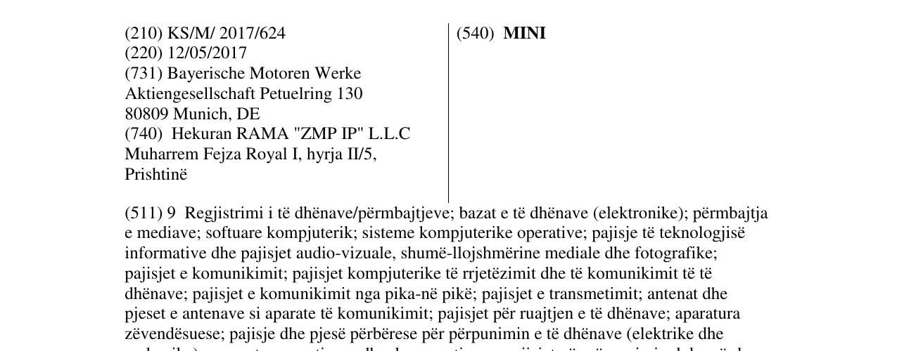 Zëri i markës MINI në buletin