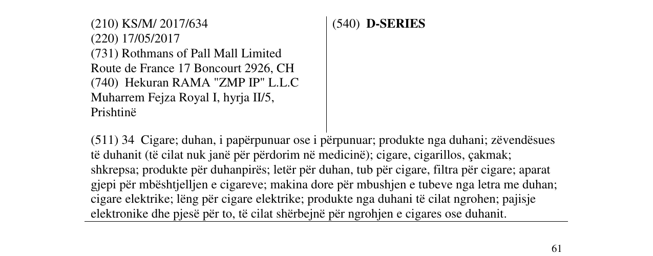 Zëri i markës D-SERIES në buletin