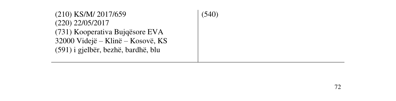 Zëri i markës eva në buletin