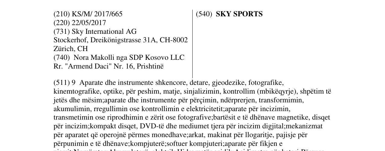 Zëri i markës SKY SPORTS në buletin