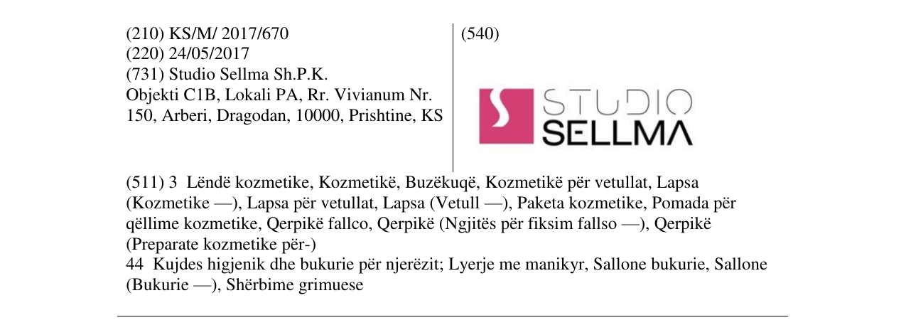 Zëri i markës STUDIO SELLMA në buletin