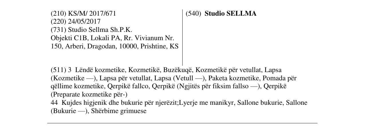 Zëri i markës Studio SELLMA në buletin