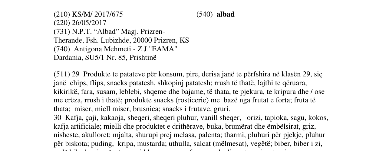 Zëri i markës albad në buletin