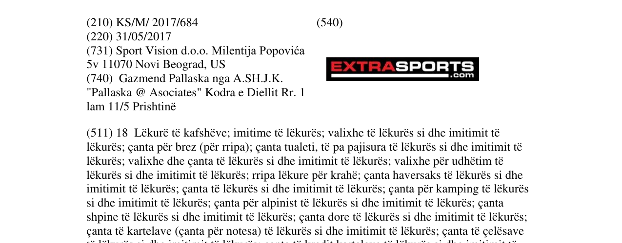 Zëri i markës EXTRASPORTS.com në buletin
