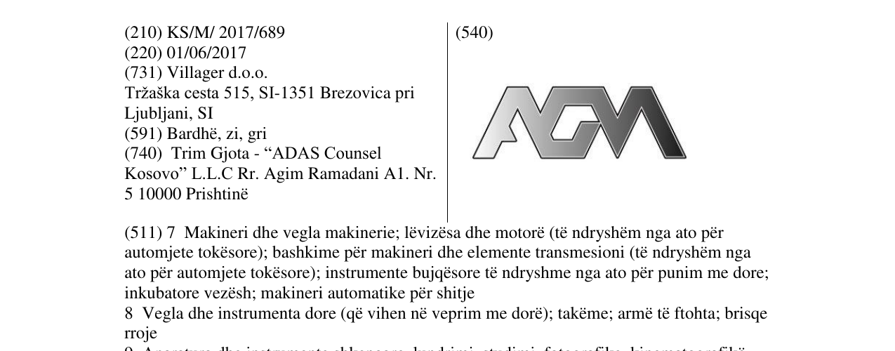 Zëri i markës AGM në buletin