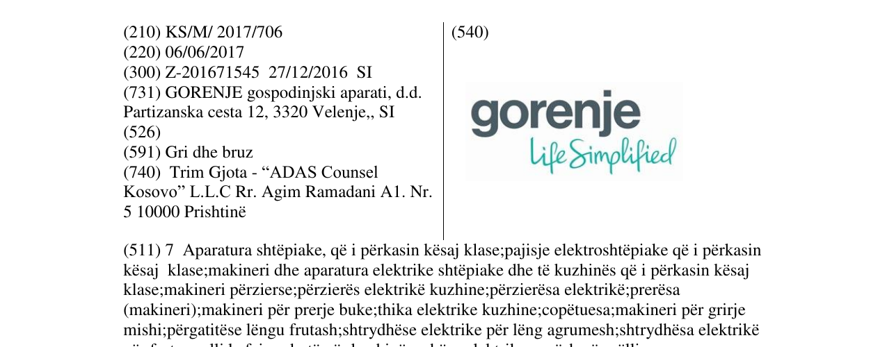 Zëri i markës gorenje life Simplified në buletin