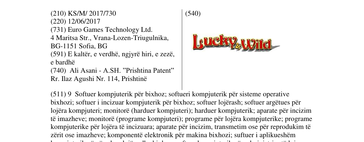 Zëri i markës Lucky & Wild në buletin