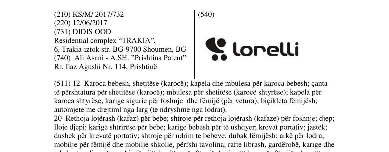 Zëri i markës lorelli në buletin