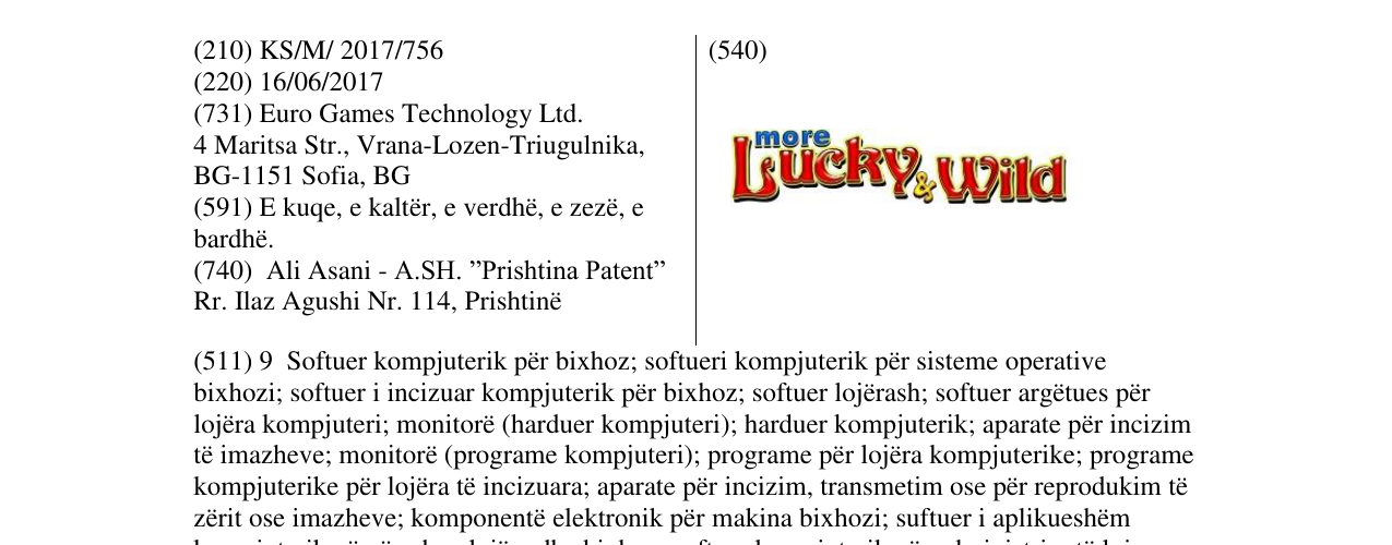 Zëri i markës Lucky & Wild në buletin