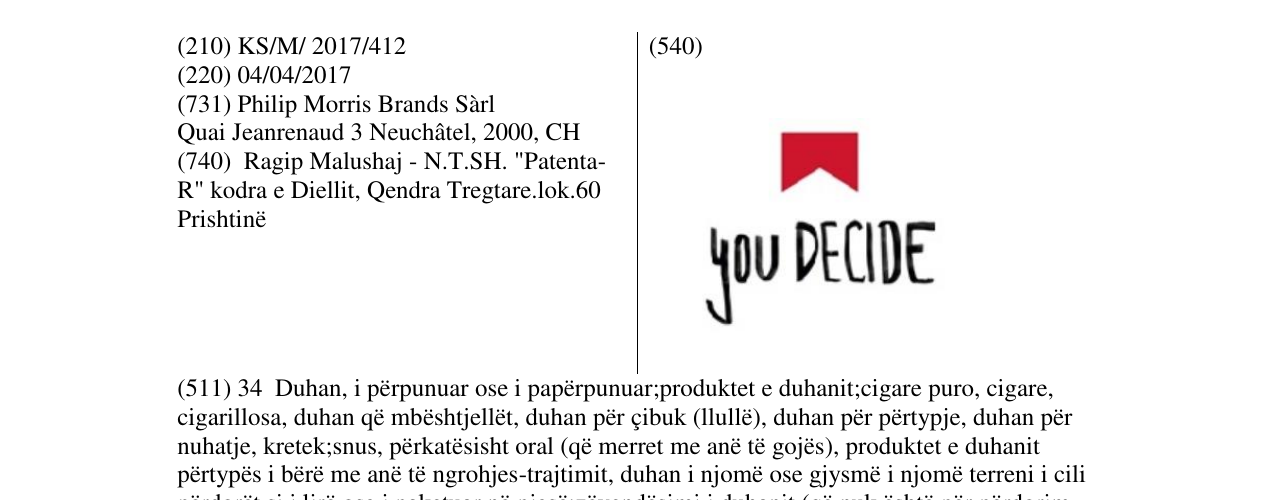 Zëri i markës you DECIDE në buletin