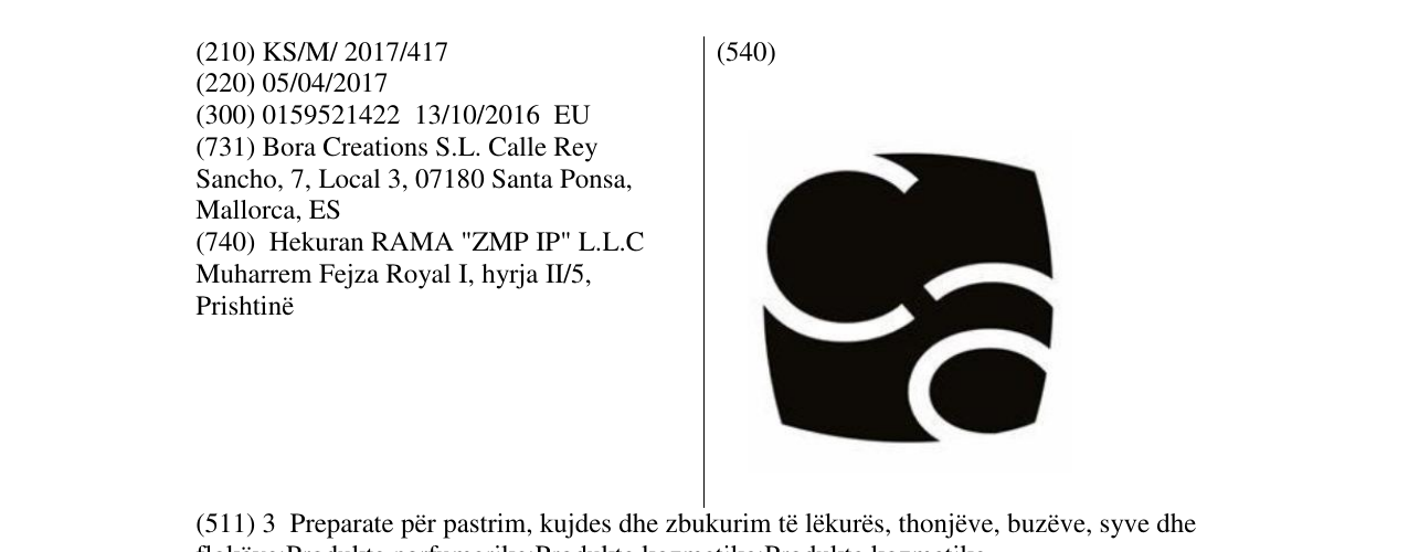 Zëri i markës Markë figurative në buletin